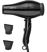 Dual Voltage Hair Dryer, 1200W Travel Blow Dryer with Folding Handle, 2 Heat Settings & Speed, Co...