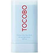 Cotton Airy Sun Stick SPF 50 Broad Spectrum Korean Matte Sunscreen Stick for Face - Travel Size S...