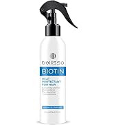 Biotin Heat Protectant Spray for Hair with Moroccan Argan Oil - Leave in Deep Conditioner for Dry...