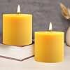 Beeswax Candles, 2 Pack Large Pillar Candles 3 * 3in, Mothers Day Gifts for Mom, Pure Beeswax Candle for Home, 100 Hours Long Burning for Emergeny, Unscented Bee Candle for Yoga Wedding Party