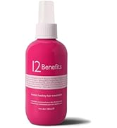 12 Benefits Instant Healthy Hair Treatment - Leave In Conditioner Spray with Quaternium 39 and Si...