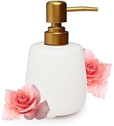 YTDTKJ 320ml Ceramic Soap Dispenser, Hand Lotion Dispenser Bottle with Cute Round Foot, Refillabl...