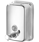 FVITA Commercial Soap Dispenser Wall Mounted 40 oz Wall Mount Soap Dispenser Brushed Nickel Stain...