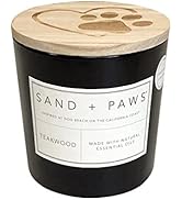 Sand + Paws Scented Candle - Teakwood - Additional Scents and Sizes –Luxurious Air Freshening Jar...