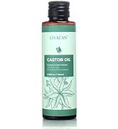 LIYALAN Organic Natural Pure Castor oil Cold Pressed Unrefined for Hair Growth,Face,Body Massage ...