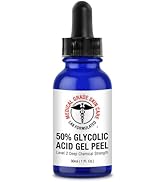 Medical Grade Glycolic Acid 50% Gel - Level 2 Deep Chemical Facial Cleanser Serum, Face Peel Mask
