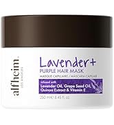 Lavender PURPLE HAIR MASK,Enriched with Lavender Oil, Grape Seed Oil, Quinoa Extract and Vitamin ...