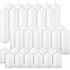 MTLEE 36 Pcs Pillar Candles Bulk Set of 3 Long Burning Wax Pillar Candles 2 in x 3, 6, 8 Inch Dripless Unscented Smokeless for Wedding Party Spa Lantern Fireplace Home(White)