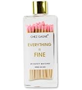 Chez Gagné Glass Bottle Safety Matches (40ct) - Funny Matches - Colorful Match Tips - Matches in ...