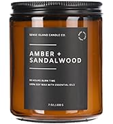 Scented Candle for Home Scented Amber Sandalwood 7oz