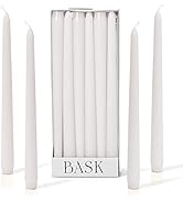 Dripless Taper Candles - Unscented White Candles Bulk - Candle Sticks Long Burning 8 Hours - for ...