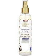 African Pride Moisture Miracle Coconut Milk & Honey Leave-In Conditioner - Refreshes & Softens Na...
