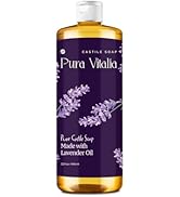 Pura Vitalia Lavender Pure Castile Soap Liquid with Olive Oil & Essential Oils; for Face Wash, Ha...