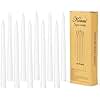KONNI White Taper Candles 10 Inch Tall Candlesticks 10 Pack Tapered Candles with Cotton Wicks Long Candle Sticks Unscented and Smokeless, Long Burning, Ideal for Wedding, Dinner Party, Home Décor