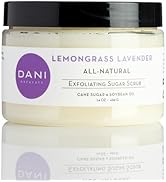 DANI Naturals Sugar Scrub - Exfoliating Lemongrass Lavender with organic cane sugar and shea butt...