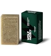 Wolf Project Men's Natural Soap Bar - Exfoliating Oatmeal And Bran - Palm and Coconut Oil For Ext...