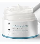 Bisou Skincare Collagen Face & Neck Cream - Anti-aging Day & Night Moisturizer with Hyaluronic Ac...