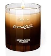 M&SENSE Caramel Coffee Candle for Home Scented, 10.6oz 60 Hours Burn Natural Soy Long Lasting Slo...