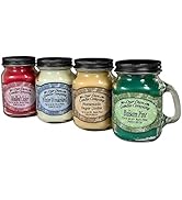 Our Own Candle Company 4 Pack Mini Mason Jar Candles - 3.5 Oz Balsam Pine, Cranberry Orange Spice...