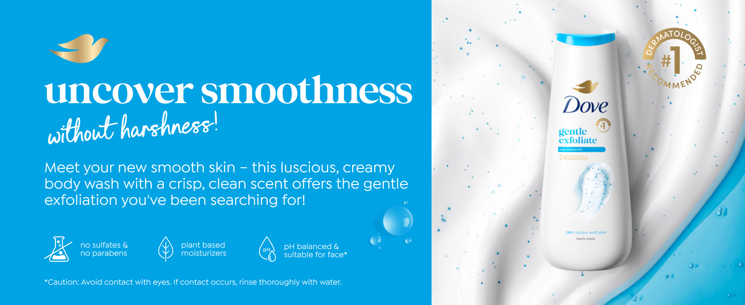 Product shot in white cream with text on blue background.