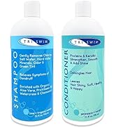 TRISWIM Hair Care Bundle with Swim Shampoo and Conditioner 32 Fl Oz Each | Repairs Your Chlorine-...