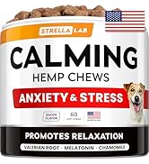 Hemp Calming Chews for Dogs - Dog Calming Treats - Anxiety Relief Treats - Dog Calming Chews - St...