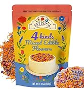 4 Kinds Natural Dried Edilble Flowers Petal Blend (1.5 Ounce), Edible Flowers for Cocktail, Cake ...