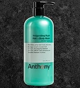 Anthony Mens Body Wash and Shampoo: Invigorating Rush 2-In-1 Liquid Gel Soap & Hair Shampoo – Pin...