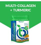 BioTrust Organic Golden Milk Powder Nutrition Ageless Multi-Collagen Peptides with Turmeric