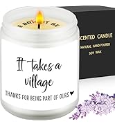 Thank You Gifts, Appreciation Candle - It Takes a Village, Thanks for Being Part of Ours, Unique ...