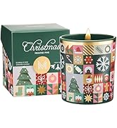 M&SENSE Fir & Pine Scented Holiday Candle 55 Hours Long Lasting Wood Scent Gift for Christmas, 9....