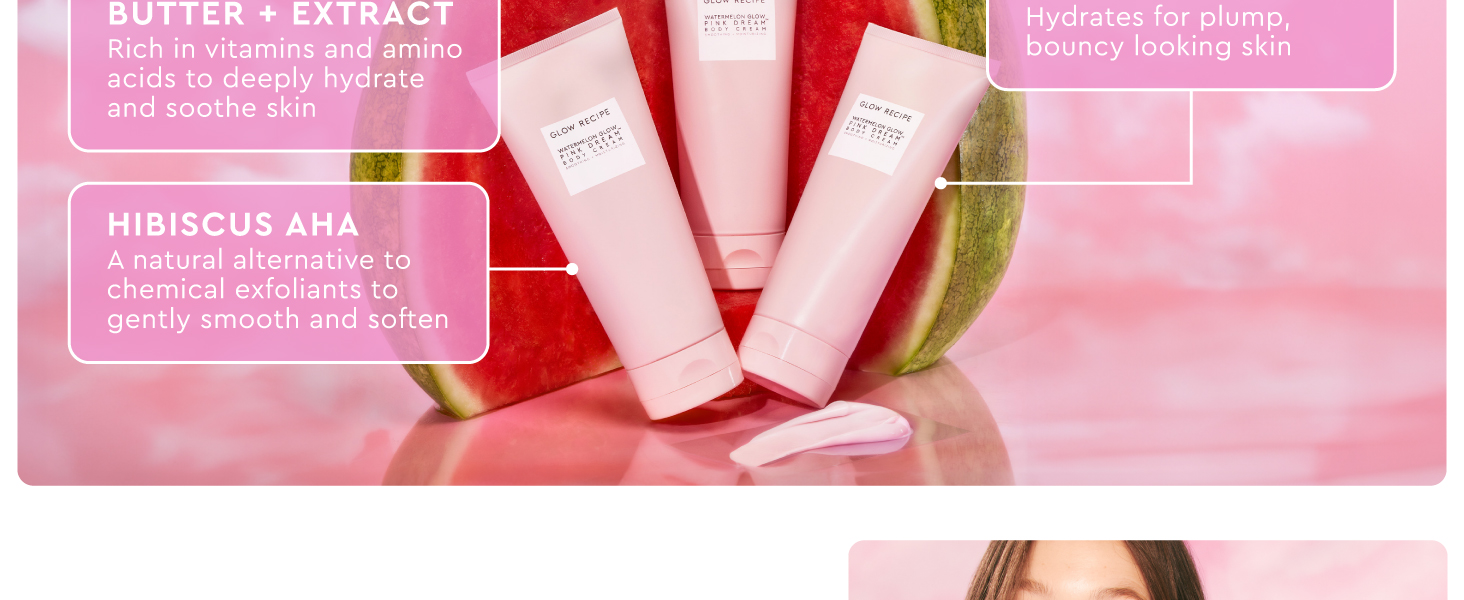 watermelon glow pink dream body cream