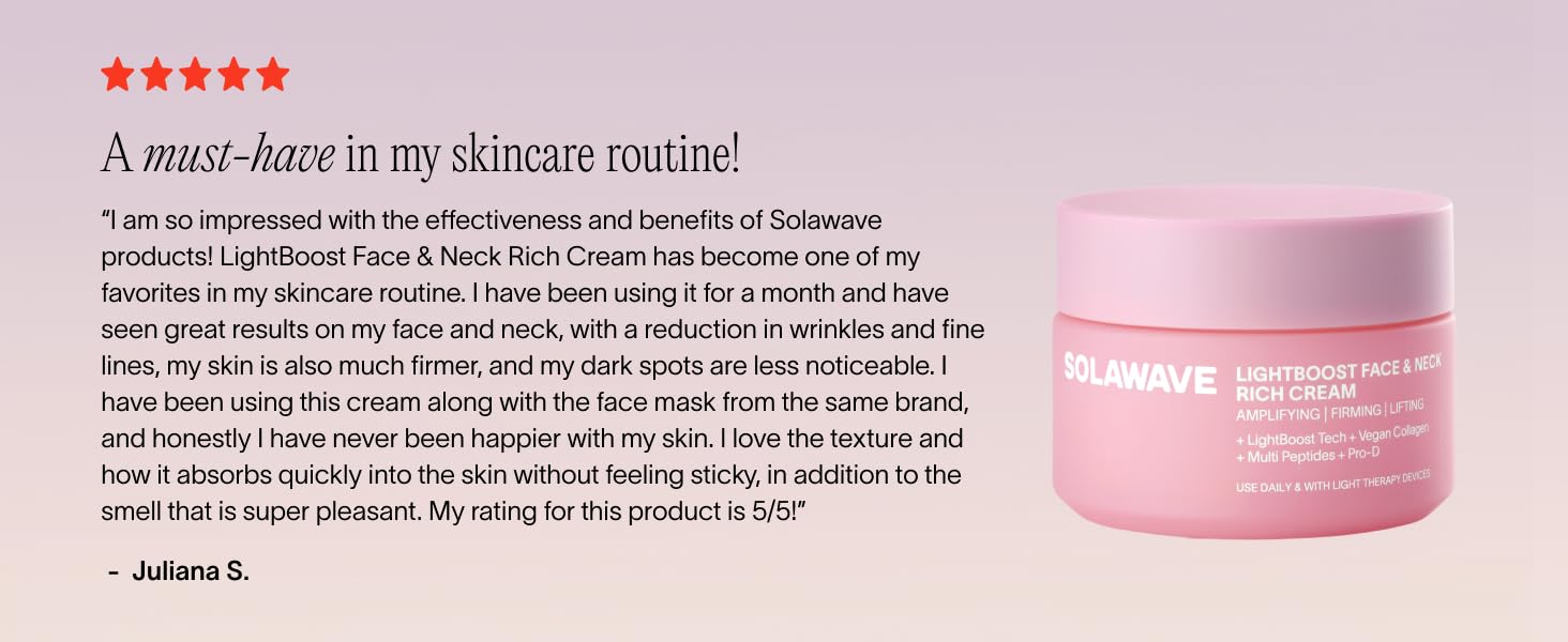 Great results reducing wrinkles & fine lines, skin firmer, and dark spots less noticeable