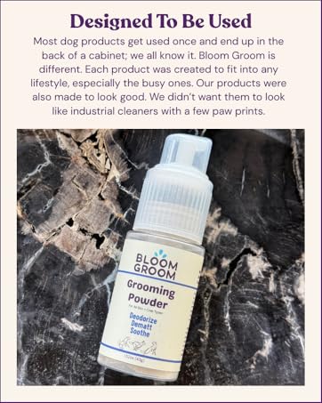 dog dry shampoo deodorizing dematting detangling smelly paws itchy skin natural waterless