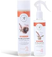 NaturAll Sea Moss & Chebe Hair Conditioner & Curl Refresher Spray Bundle - Hair Care Set for Friz...