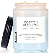 M&SENSE Clean Cotton Scented Candle - 19.4oz Natural Soy Wax Clean Cotton Blossom Scent Non Toxic...