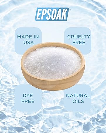 Epsoak Soaking Salts Made in the USA, Cruelty Free, Dye Free with Natural Oils