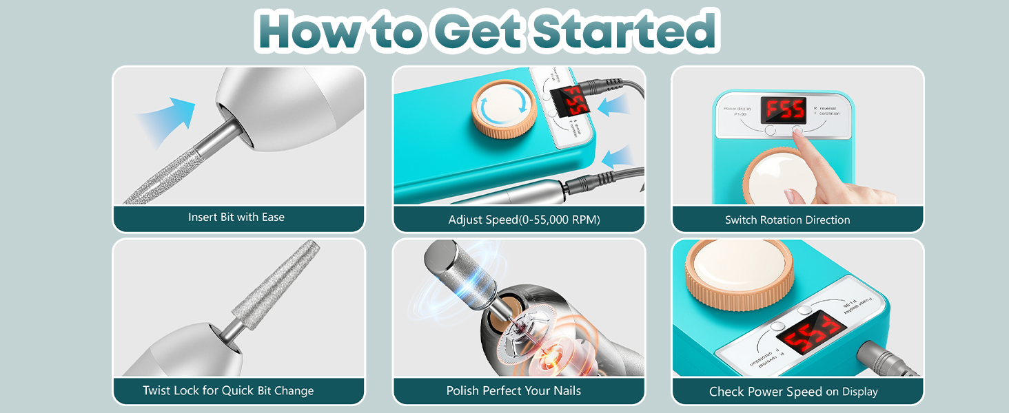 Electric Nail Drill Portable