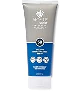 Aloe Up Sport Sunscreen Lotion SPF 50 - Broad Spectrum UVA/UVB Sunscreen Protector for Face and B...