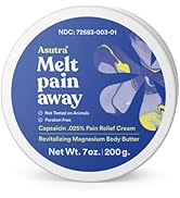 ASUTRA Magnesium Body Butter Lotion with Capsaicin, 7 oz - Warming Sensation, Temporary Relief fr...