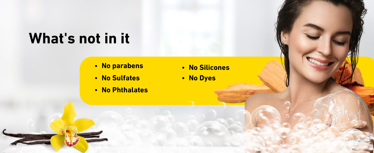 No silicones, phthalates, sulfates, dyes, or parabens in this formula