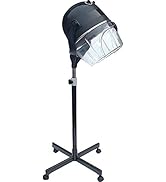 Buy-Rite Meredith 880 Watt Salon Hair Dryer, Sturdy 5-Star Caster Fully Adjustable Height, 60 Min...