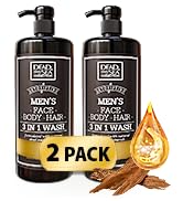 Dead Sea Collection Men’s Body Wash, Amberwood 3 in 1 Body Wash for Men, Incorporates Face Wash f...