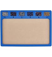 BENECREAT 2 Pcs Rectangle Felt Bead Design Boards, 11.6x8.3 Inch Small Felt Beading Mat with Alph...