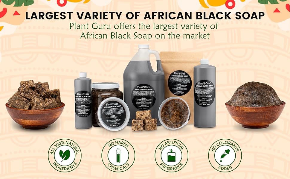 Large Varierty Of African Black Soap 