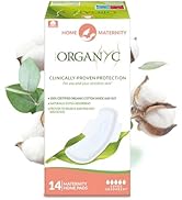 Organyc Home Postpartum Pads, Certified Organic Cotton Pads for Women, Large Pads for Heavy Flow ...