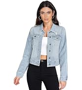 Hybrid & Company Women's Long Sleeve Denim Jackets Basic Button Down Jean Jacket with Pockets