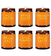 Fall Candles, Scented Soy Candles Set - 7Oz * 6 Pack, Holiday/Birthday/Christmas Gifts for Women ...