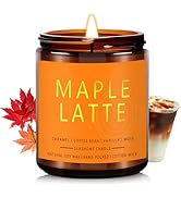 Fall Candles, Maple Latte Scented Soy Candles, Autumn/Holiday/Halloween/Birthday/Christmas Gifts ...