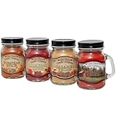 Our Own Candle Company 4 Pack Fall Assortment Mini Mason Jar Candles - 3.5 Oz Caramel Pecan, 3.5 ...